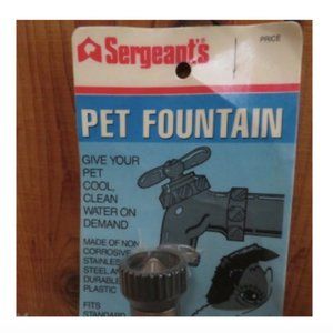 Vintage Sergeants Pet Fountain - faucet Auto Water